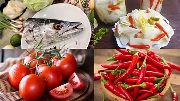nguyên liệu cá thu nấu canh chua