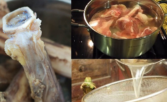 Cách nấu lẩu cá bớp ngon là không thể thiếu nước hầm xương