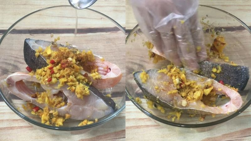 Ướp cá với nước sốt cho thịt cá thấm vị