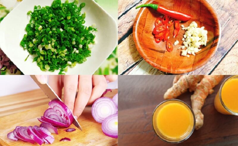 Công thức cá lăng kho nghệ, kho củ nén đậm vị cho bữa cơm gia đình 3 Ngoài cá thì đây là các nguyên liệu khác cần cho món kho