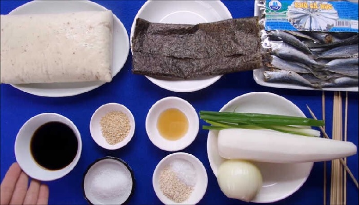 Nguyên liệu cho món canh chả cá Hàn Quốc